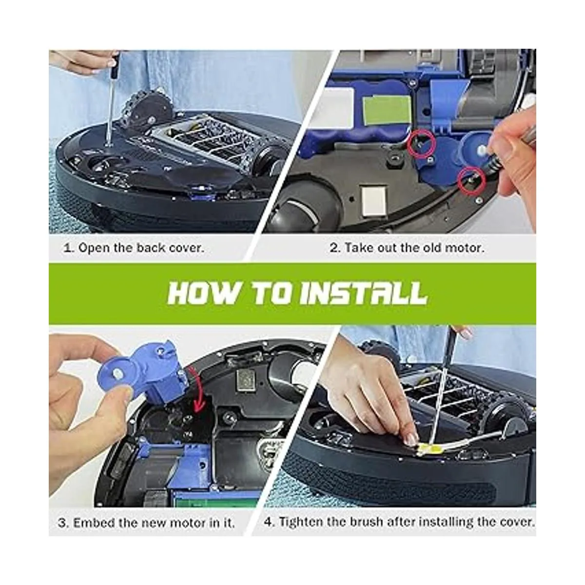 Módulo de motor de cepillo lateral para aspiradora iRobot