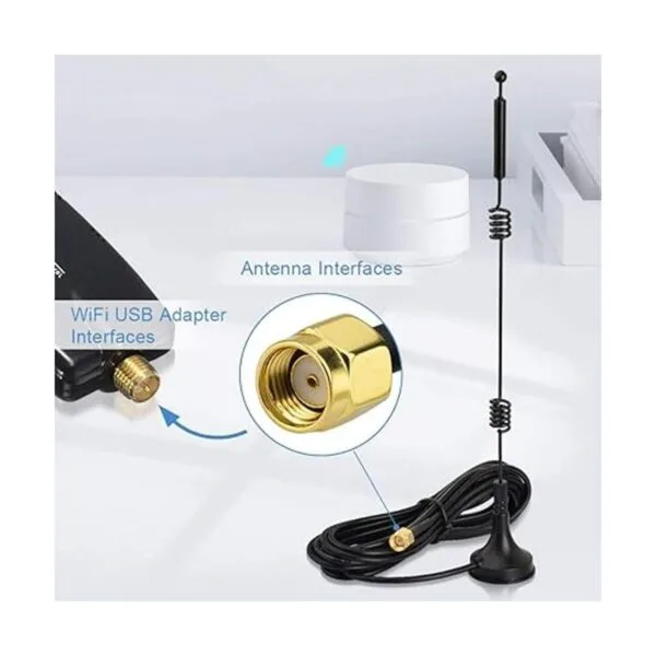 Bingfu Doble banda WiFi 2.4GHz 5.8GHz 9dBi base magnética_4