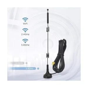 Bingfu Doble banda WiFi 2.4GHz 5.8GHz 9dBi base magnética_3