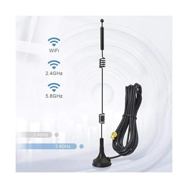 Bingfu Doble banda WiFi 2.4GHz 5.8GHz 9dBi base magnética_3