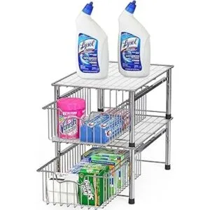 Simple Houseware Cajón apilable cromado