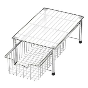 Simple Houseware Cajón apilable cromado