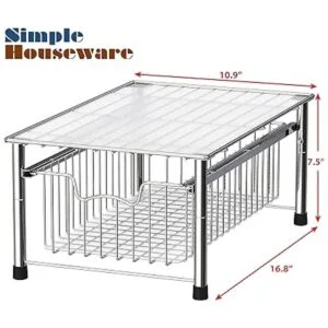 Simple Houseware Cajón apilable cromado