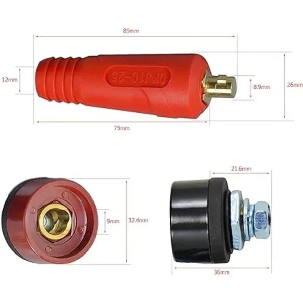 Cable de soldadura TIG DKJ1025 DKZ1025 200Amp Dinse de_4