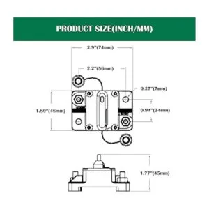 LENKRAD Disyuntor marino de 60 amperios con botón de_2
