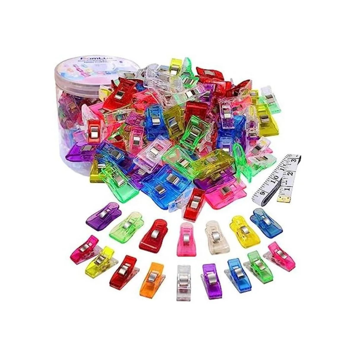 BamLue Juego de 100 clips de costura para manualidades de