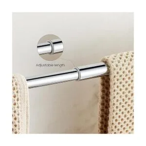 BATHSIR Toallero cromado toallero de cristal para baño