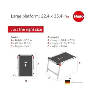Hailo TP1 Plataforma de escalera Rieles y pies_6