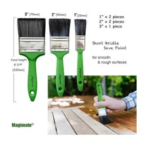 Magimate Juego de pinceles para muebles vallas y molduras