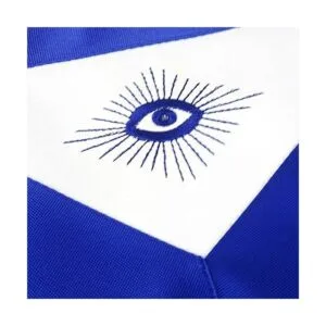 Master Mason Delantal masónico azul Lodge de cuero_2