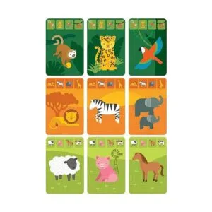 Petit Collage Juego de cartas para niños Animal Kingdom_4