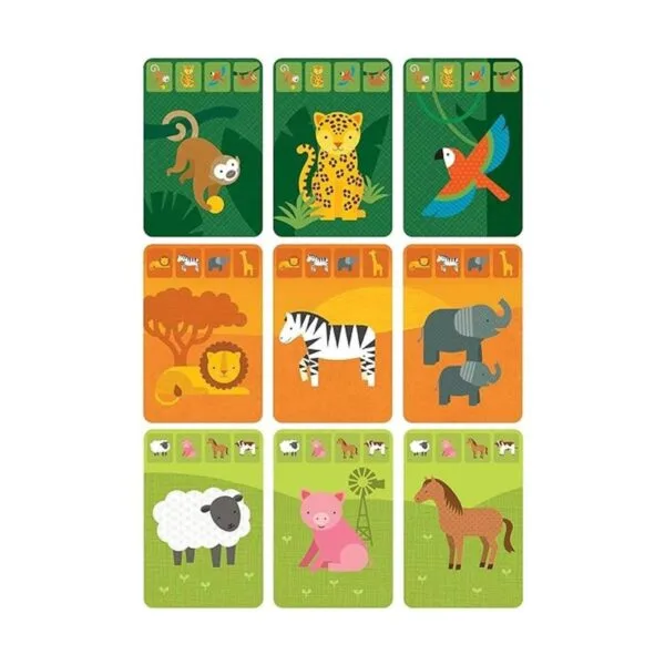 Petit Collage Juego de cartas para niños Animal Kingdom_4