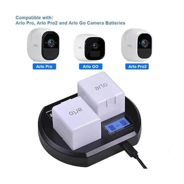 Batmax Rapid LCD Display USB Dual Battery Charger for Arlo_2