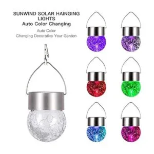 SUNWIND Luces solares colgantes para exteriores paquete