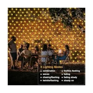 200 luces solares LED de 9.8 x 6.6 pies luces de red de