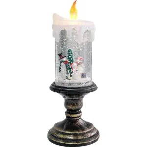 Eldnacele Vela de globo de nieve de Navidad funciona con_1