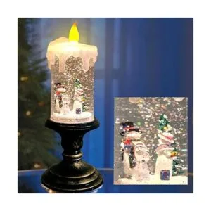 Eldnacele Vela de globo de nieve de Navidad funciona con_3