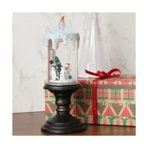 Eldnacele Vela de globo de nieve de Navidad funciona con_6