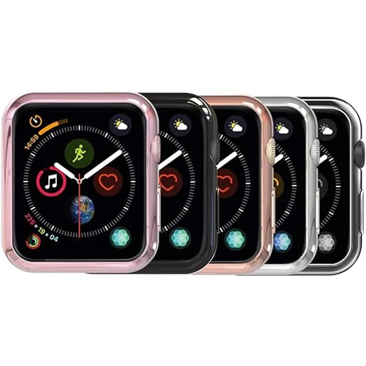 Simpeak Paquete de 5 fundas compatible con Apple Watch de_2