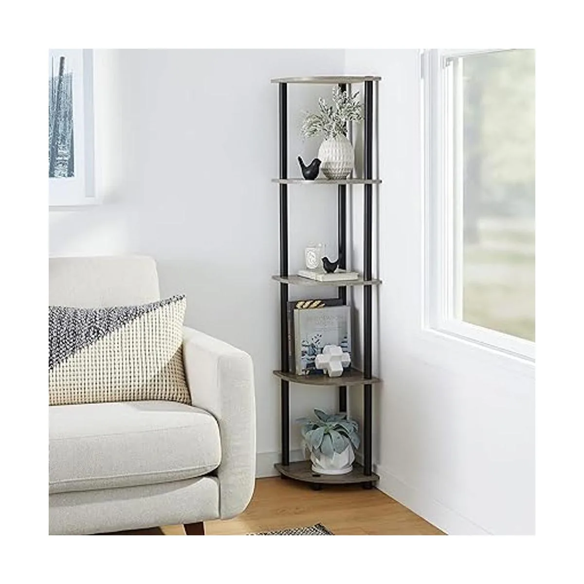 Furinno TurnNTube Estante de exhibición esquinero de 5_2