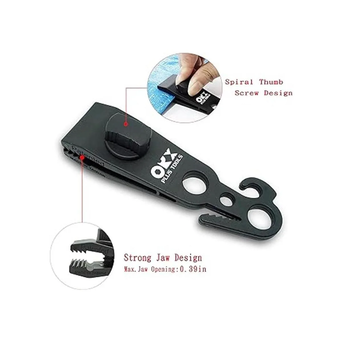 ORXPLUS TOOLS Juego de 4 clips de lona tornillos para_3