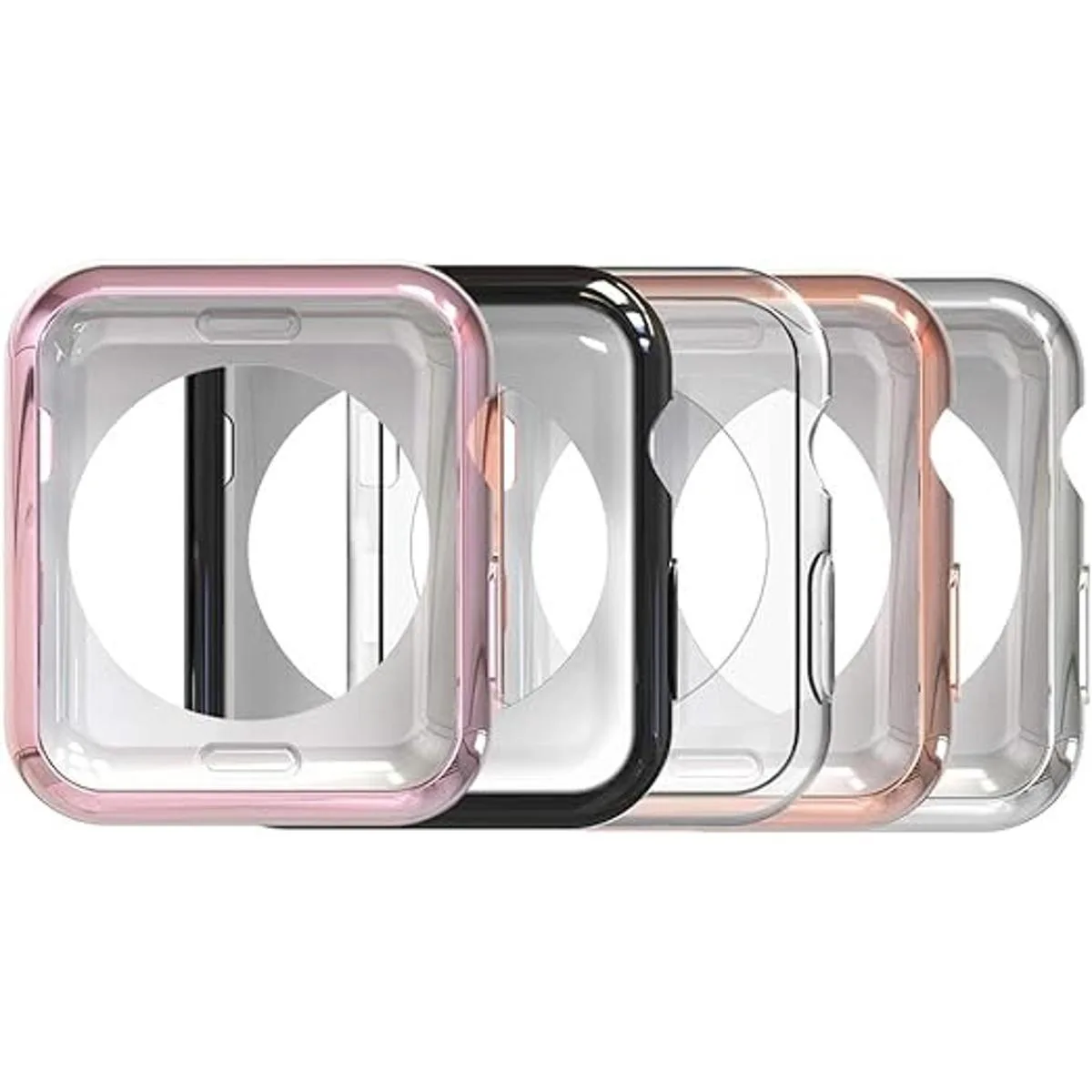 Simpeak Paquete de 5 fundas compatible con Apple Watch de_1