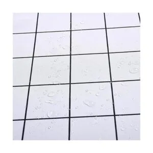 Newubel cortina de ducha de tela blanco y negro