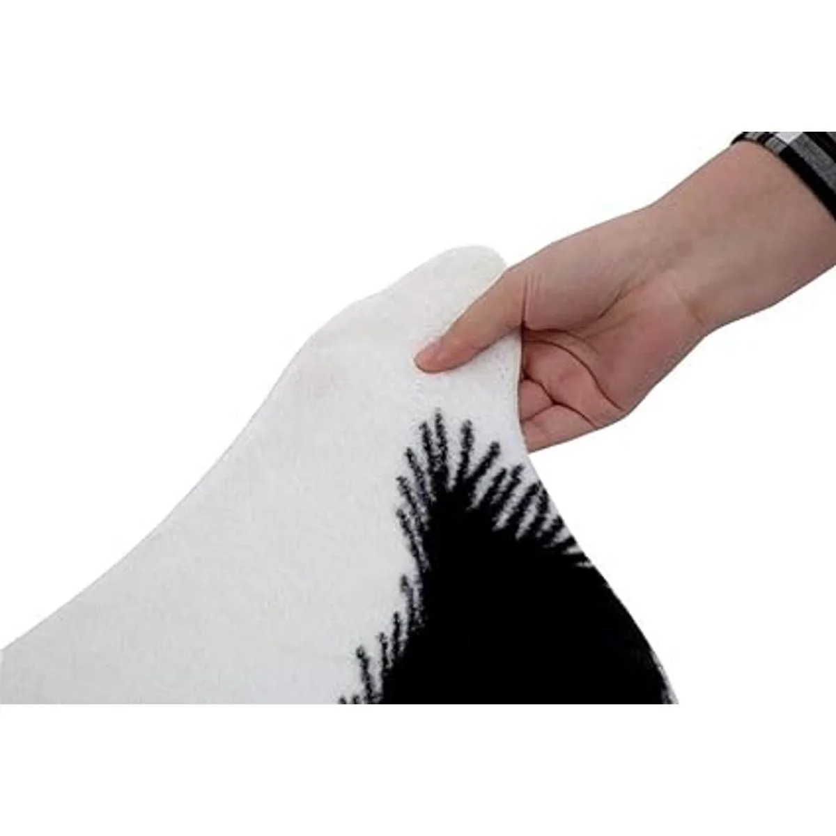 MustMat Western Decor Alfombra de piel de vaca sintética_6