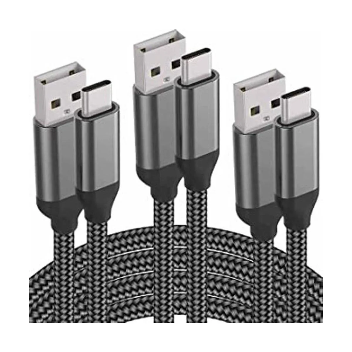 Cable USB C 3 unidades de 10 pies 6 pies 3 pies carga_1