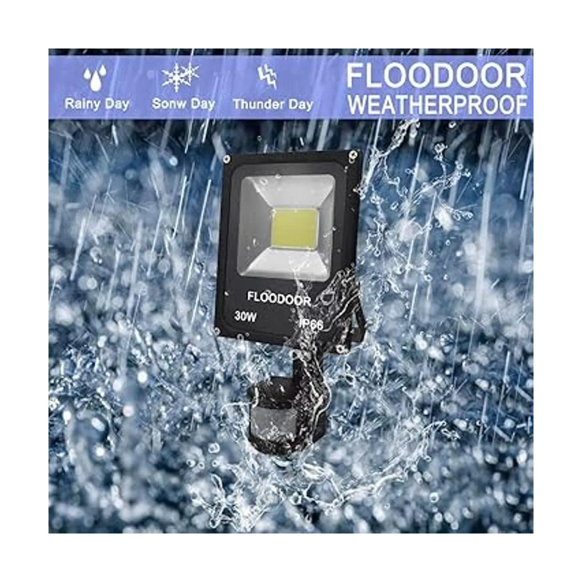 Floodoor Luz LED con sensor de movimiento de 30 W luz de