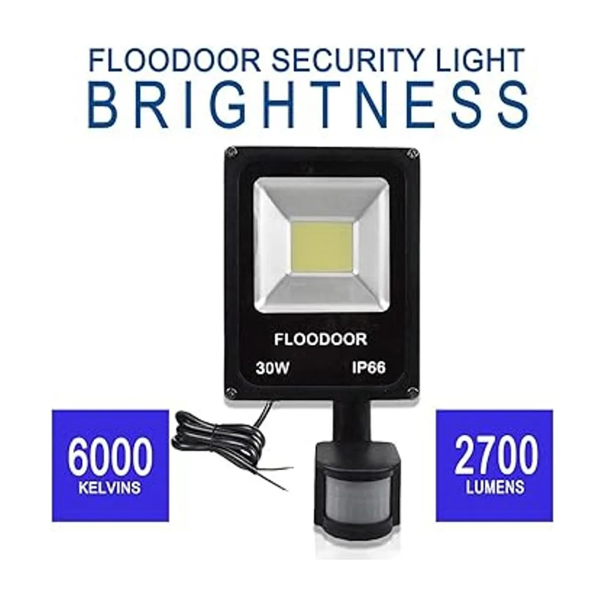 Floodoor Luz LED con sensor de movimiento de 30 W luz de