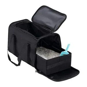 Caja de arena portátil para gatos caja de arena de viaje_1