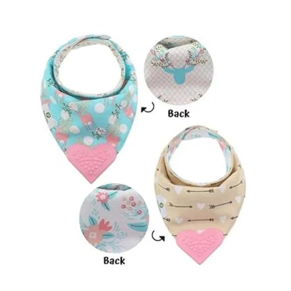 Baberos reversibles para la dentición del bebé mordedor_2