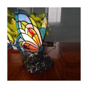 FUMAT Lámpara de mesa de noche lámpara LED Tiffany_4