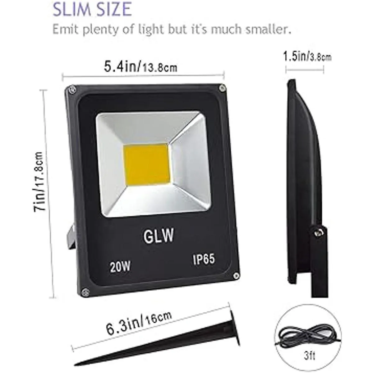 GLW 20 W LED luces de paisaje 12 V 60 V ACDC luz de