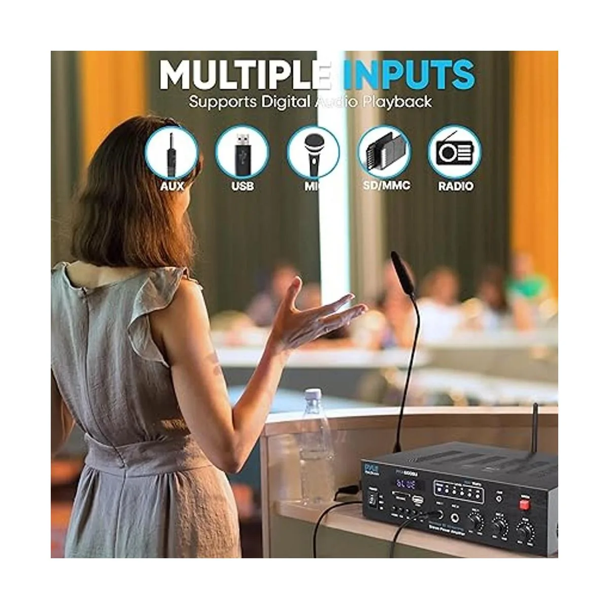 Amplificador inalámbrico Bluetooth de karaoke para el_4