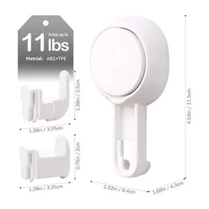 Ganchos de ventosa paquete de 4 ganchos de pared blancos_5