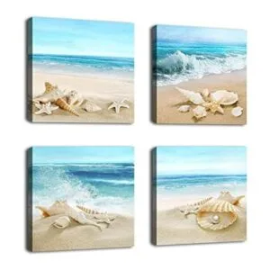Lienzo de playa para pared decoración de océano playa_1