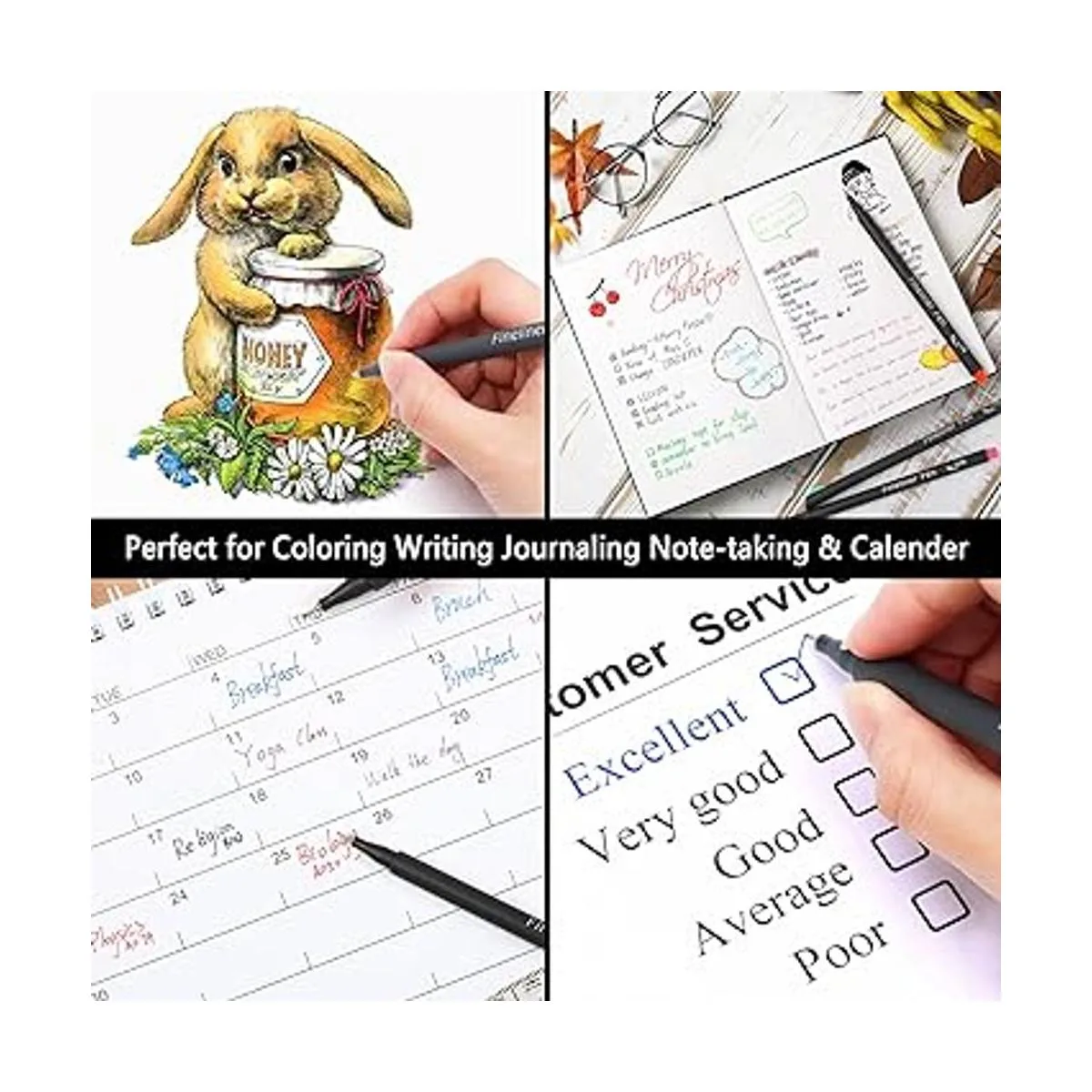 Tebik Paquete de 65 bolígrafos para agenda de diario 60_6