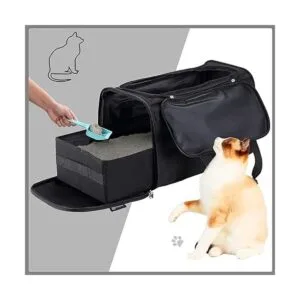 Caja de arena portátil para gatos caja de arena de viaje_5