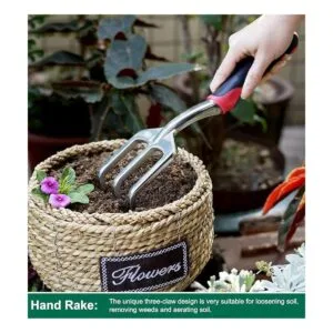 ESOW Juego de herramientas de jardín 3 piezas de aluminio_3