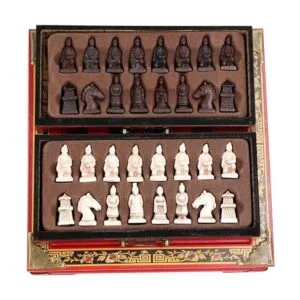 Ireav Juego de ajedrez retro de guerreros terracota para_3