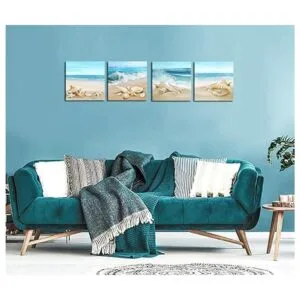 Lienzo de playa para pared decoración de océano playa_3