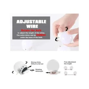 Pretmess Hollywood Juego de luces para espejo de tocador_5