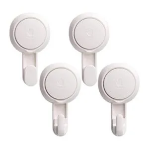 Ganchos de ventosa paquete de 4 ganchos de pared blancos_1