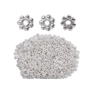 BronaGrand 500pcs Metal Daisy Spacer Beads 0.157 in para_1