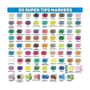 Crayola 80 rotuladores SuperTips lavables ahora con 80_2
