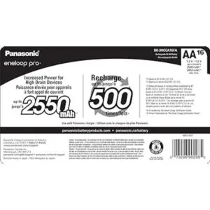 Panasonic BK3HCCA16FA eneloop pro AA baterías recargables_2