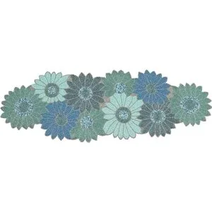 Camino de mesa hecho a mano con bordado floral de granja_3