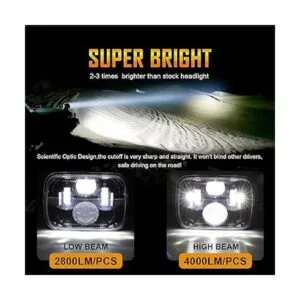 Auxbeam Faros delanteros LED de 5 x 7 7 x 6 pulgadas con_2